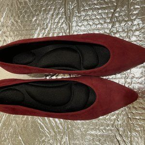 Stuart Weitzman Red Velvet Heels